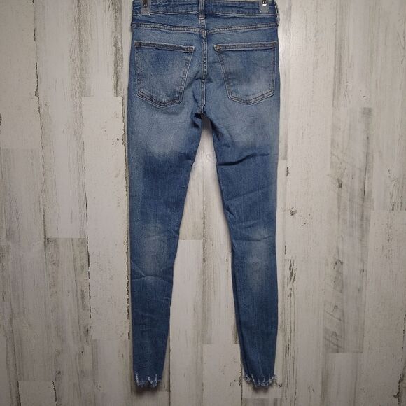 Zara Woman Women's Size 2 Skinny Jeans Raw Hem - Picture 4 of 7